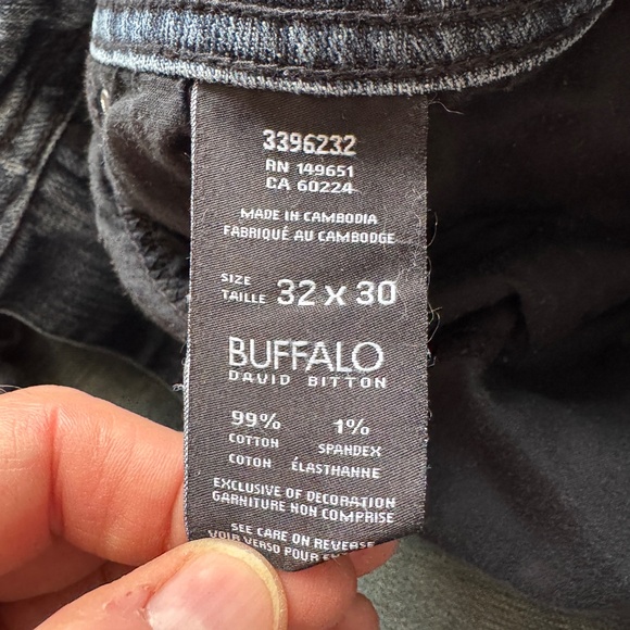 Buffalo David Bitton Men's Jack-X Slim Straight Stretch Blue Jeans 32x30 Western - Picture 10 of 16